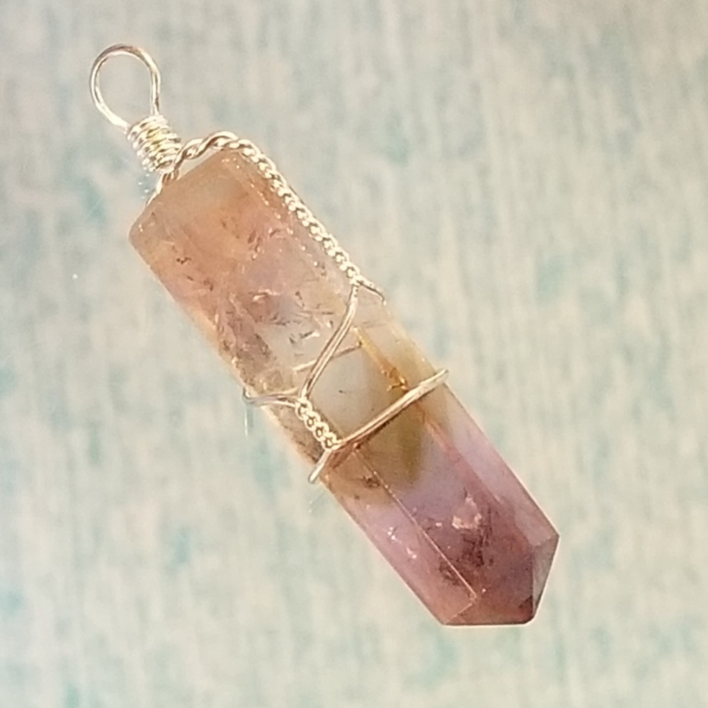*HP* Handmade Amethyst Sterling Wire Pendant - Picture 7 of 8